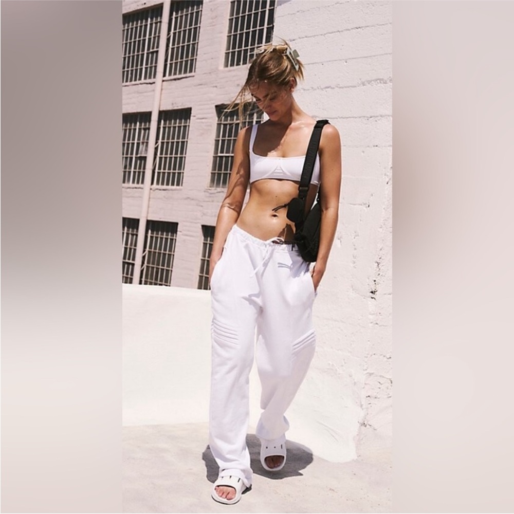 FREE PEOPLE Movement Best Of Straight-Leg
Sweatpants Pants White NWOT